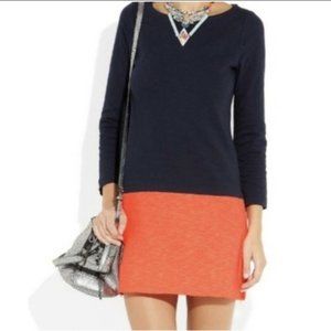 JCREW color block dress - Coral and Navy